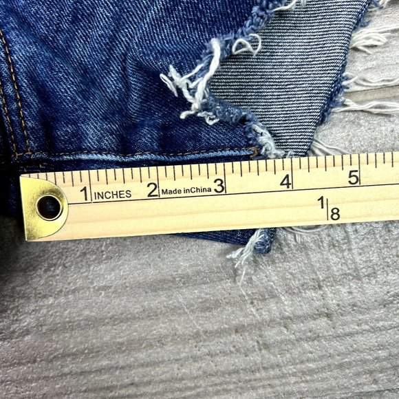 Abercrombie Women's Size 12 Blue Jean Cut Off Distressed Shorts - Picture 4 of 6